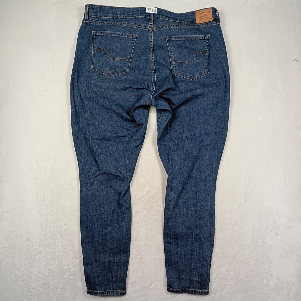 Levi Strauss Signature Jeans Womens 20 Blue High Rise Skinny Denim Gorpcore Boho